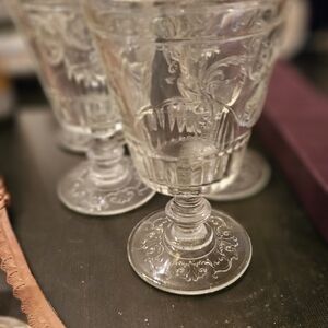 Elegant Clear Glass Goblet Set